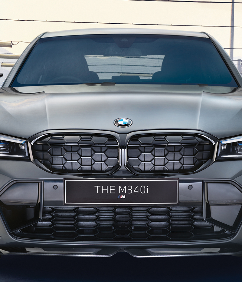 FRONT GRILLE IN CARBON FIBRE. 